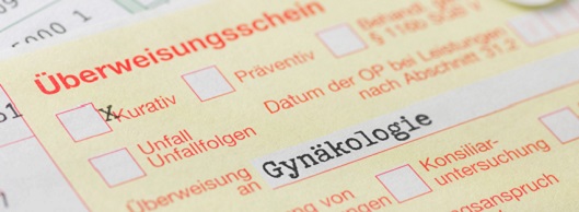 Überweisungsschein in die Gynäkologie